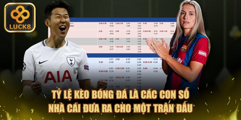 Tỷ lệ kèo bóng đá là các con số nhà cái đưa ra cho một trận đấu